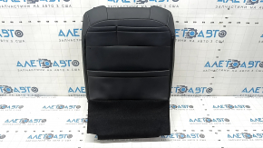 Mitsubishi Outlander 22-25 passenger seat back upholstery, black leather with gray stitching, heated