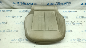 Driver's seat upholstery, lower part, Audi Q5 80A 18-20 leather, beige, heated, needs cleaning, chip cut off, dented