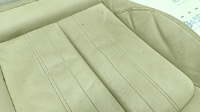 Driver's seat upholstery, lower part, Audi Q5 80A 18-20 leather, beige, heated, needs cleaning, chip cut off, dented