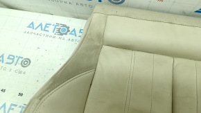 Driver's seat upholstery, lower part, Audi Q5 80A 18-20 leather, beige, heated, needs cleaning, chip cut off, dented
