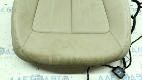 Audi Q5 80A 18-20 leather passenger seat trim, lower part, beige, heated, trimmed