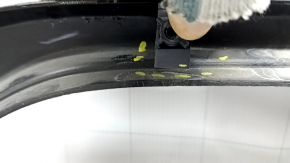 Mitsubishi Outlander 22-25 front bumper lip, gloss black, broken fasteners, cracked, scratches