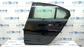 Rear left door assembly BMW 3 G20 19-24 keyless, black 475, moldings black gloss, butt
