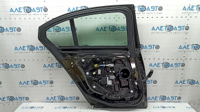 Rear left door assembly BMW 3 G20 19-24 keyless, black 475, moldings black gloss, butt