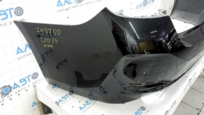 Bare rear bumper for BMW 3 G20 23-25 with parking sensors and no PMA, black, dents, scratches