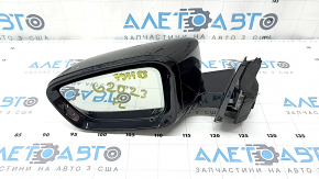 Left side mirror assembly for BMW 3 G20 19-24, 5-pin, turn signal, heated, auto-dimming, BSM, Shadow-Line, black
