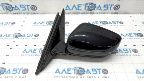 Left side mirror assembly for BMW 3 G20 19-24, 5-pin, turn signal, heated, auto-dimming, BSM, Shadow-Line, black
