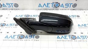 Left side mirror assembly for BMW 3 G20 19-24, 5-pin, turn signal, heated, auto-dimming, BSM, Shadow-Line, black