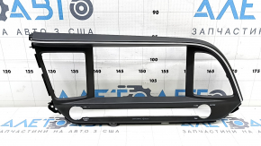 Black dashboard trim for Hyundai Elantra AD 19-20 monitor, without deflectors