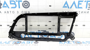 Black dashboard trim for Hyundai Elantra AD 19-20 monitor, without deflectors
