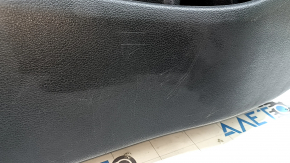 Black front left door panel for Hyundai Elantra AD 19-20, black cloth insert, black rubber armrest, worn, needs cleaning, scratches