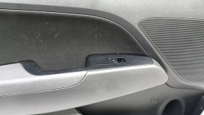 Door trim panel rear left Hyundai Elantra AD 19-20 black, insert black cloth, armrest rubber black, with window lift control, scratches on the trim