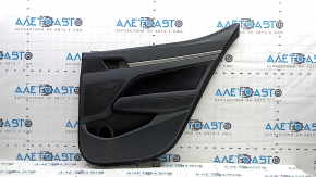 Black rear right door panel for Hyundai Elantra AD 19-20, black cloth insert, black rubber armrest, with window lift control, scratches