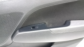 Black rear right door panel for Hyundai Elantra AD 19-20, black cloth insert, black rubber armrest, with window lift control, scratches