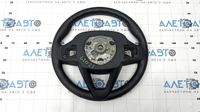 Bare steering wheel BMW 3 G20 19-24 black leather, under the paddle shifters, Sport, scratches, non-factory holes
