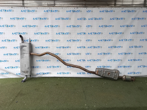 Rear muffler with barrel for Ford Edge 21-24 2.0T AWD with catalytic converter