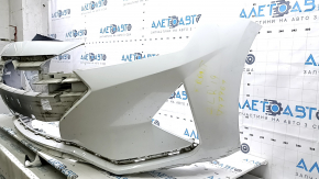 Front bumper bare Hyundai Elantra AD 19-20 white, cracked, scratched, broken mount