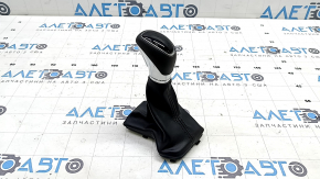 Hyundai Elantra AD 17-20 automatic transmission knob, black rubber, with cover