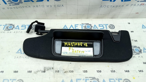 Left visor for Ford Mustang mk6 15-coupe, black, with controls, no hook, backlit, scratches, no cap