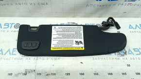 Left visor for Ford Mustang mk6 15-coupe, black, with controls, no hook, backlit, scratches, no cap