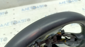 Ford Mustang mk6 15-23 black leather steering wheel, no trim or buttons, scuffs, scratches, nicks