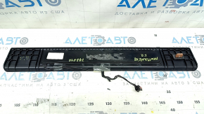 Right outer door sill trim for Ford Mustang mk6 15-23 coupe, black with backlight, scratches, broken mount