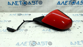Left side mirror assembly for Ford Mustang mk6 15-23, 7 pins, folding, turn signal, heated, red