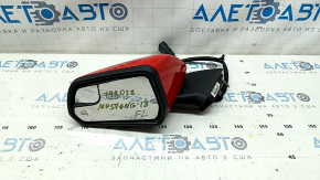 Left side mirror assembly for Ford Mustang mk6 15-23, 7 pins, folding, turn signal, heated, red