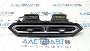 Front central air duct deflector BMW 3 G20 23-25, gloss black with chrome, broken fasteners