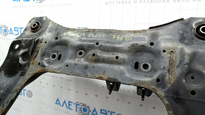 The front subframe of a Nissan Rogue 14-20 is rusty, 2 ribs are torn, 2 ribs have microcracks.