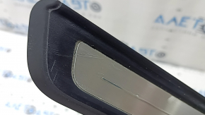 Front left outer door sill trim for BMW 3 G20 19-24, chrome, BMW lettering, scratches, crack in fastening
