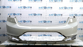 Rear bumper bare Hyundai Elantra AD 19-20 without parking sensors, white, scratches