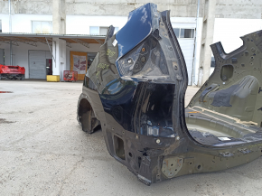 Quarter wing rear left Nissan Rogue 14-20 under BSM, on the body, black, butt, holes drilled