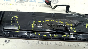 Left outer door sill trim for Ford Mustang mk6 15-23 coupe, black with backlight, scratches, cracks