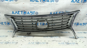 Radiator grill grill Lexus RX350 RX450H 13-15 rest, cracks, chrome swelled, bumps