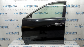 Nissan Rogue 14-20 keyless front left door assembly, lower chrome trim, black G41
