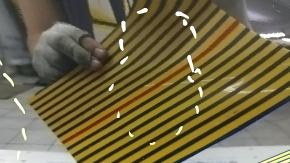 Rear left door assembly for Nissan Rogue 14-20, lower chrome trim, tinted, black G41, dents, bumper