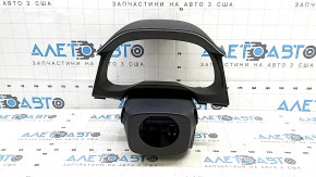 Black instrument cluster cover for Hyundai Elantra AD 19-20, complete with steering column frame