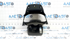 Black instrument cluster cover for Hyundai Elantra AD 19-20, complete with steering column frame