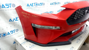 Front bumper assembly for Ford Mustang mk6 18-23, restyling, red, scratches, scuffs, sand, bumps