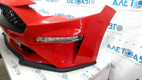 Front bumper assembly for Ford Mustang mk6 18-23, restyling, red, scratches, scuffs, sand, bumps