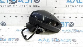 Left side mirror assembly for Audi A3 8V 15-20 4D, 5D, 6+2 pins, turn signal, heated, black, BSM