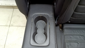 Rear seats, 2nd row, left, Ford Escape MK3 17-19, black leather, dents, dry cleanable
