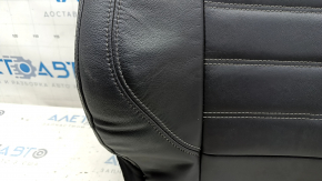 Upper passenger seat trim for Ford Escape MK3 2017-2019, leather, black, heated, needs cleaning, scratches