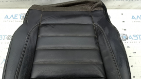 Lower passenger seat trim for Ford Escape MK3 17-19, leather, black, heated, cleanable, worn