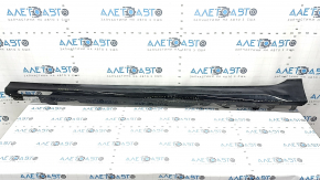 Left side sill for BMW 3 G20 19-24, black, backlit, scratches, backlit peeling off