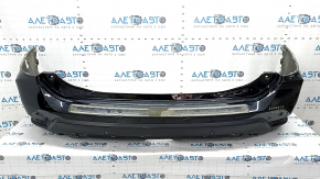 Bare rear bumper for a 19-20 Nissan Rogue, black, suitable for parking sensors, dents, scratches, broken parking sensor mount