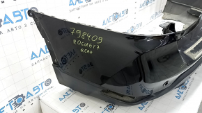 Bare rear bumper for a 19-20 Nissan Rogue, black, suitable for parking sensors, dents, scratches, broken parking sensor mount