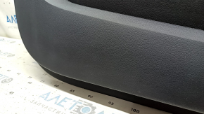 Black door trim panel, front left, Ford Mustang mk6 17-23, black leather insert, black leather armrest, scratches, nicks