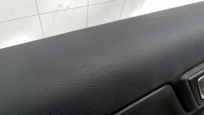 Black door trim panel, front left, Ford Mustang mk6 17-23, black leather insert, black leather armrest, scratches, nicks